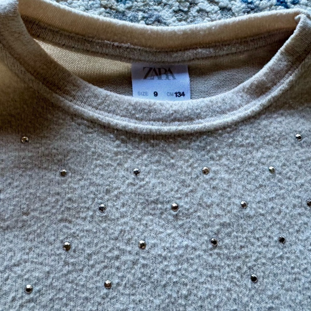 Zara Girls’ Studded Crewneck Top - Picture 6 of 8